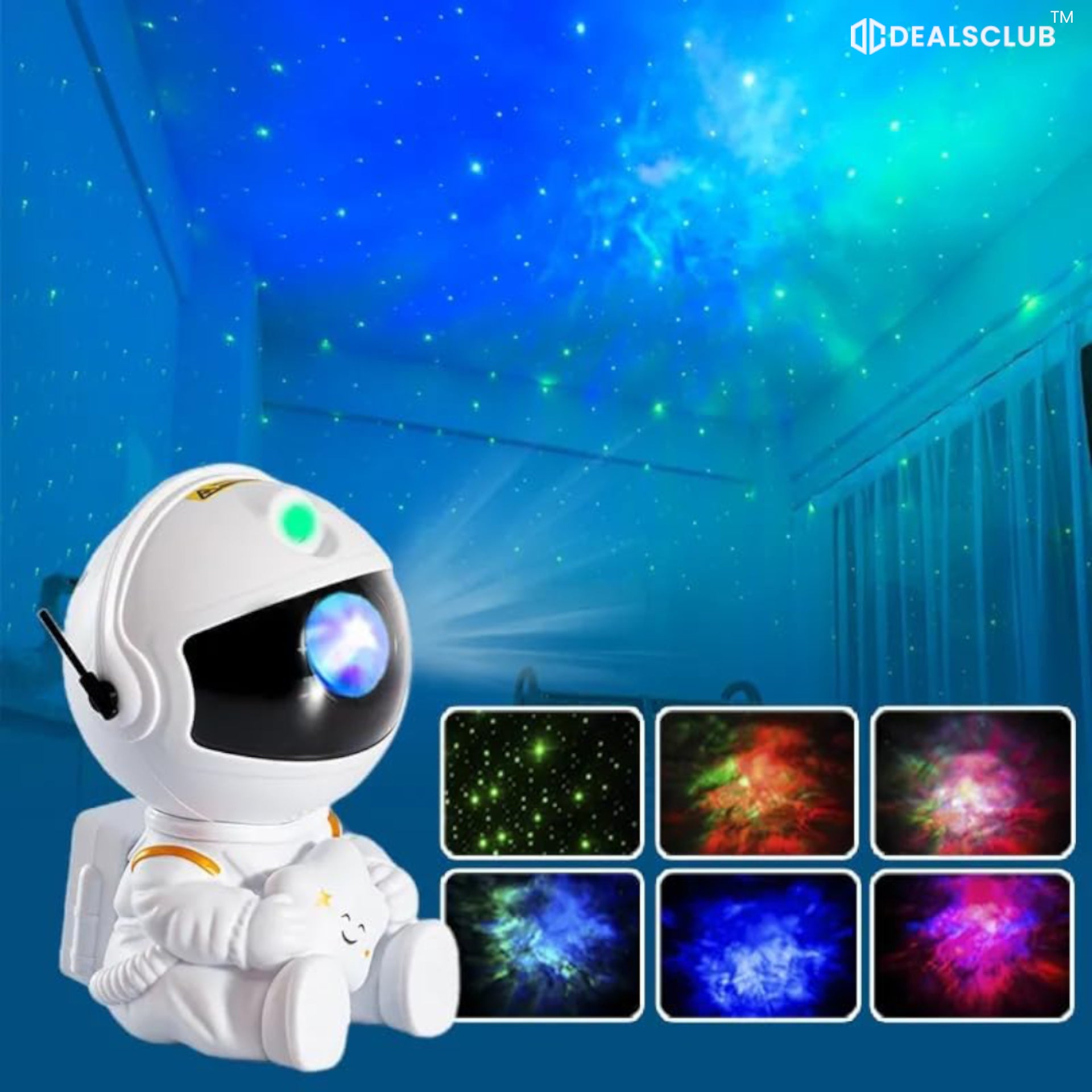 Dealsclub™ - Astronaut Galaxy Projector Night Light