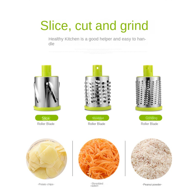 Dealsclub™ - 3-in-1 Rotary Drum Grater Kaddu Kash - Best Quality [FREE DELIVERY]